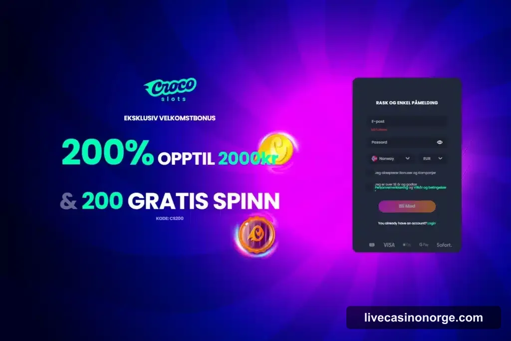 Crocoslots Casino bonus og kampanjer