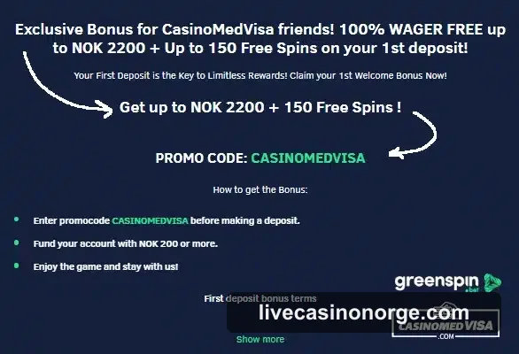 GreenSpin Casino bonus og kampanjer