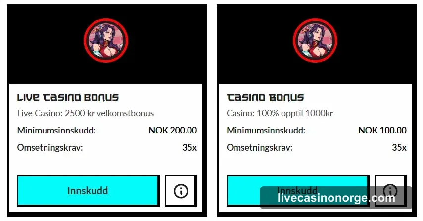 Manga Casino bonus og kampanjer