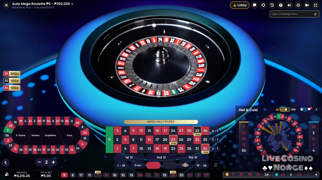 Auto Mega Roulette - Automatisert roulettehjul gir raskere Mega Roulette-runder.