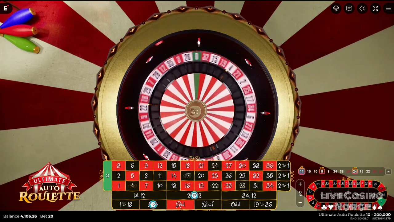 Ultimate Auto Roulette - Automatisk roulettehjul gir raske runder uten dealer.