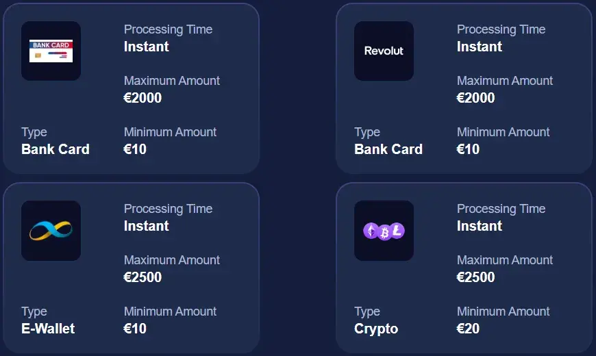 Goatz Casino - Innskudd