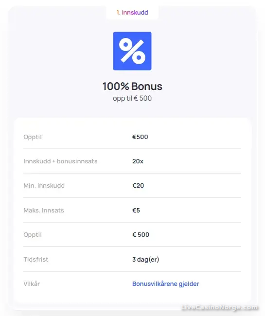 Hype Kasino velkomstbonus